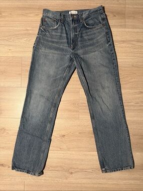 Zara Women's Straight Leg Jeans - Faded Blue